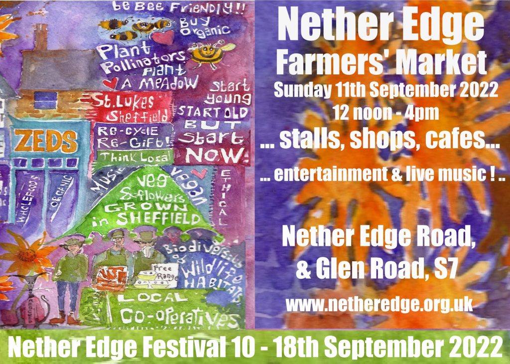 Nether Edge Farmer's Market Sunday 11th September 2022 12 to 4